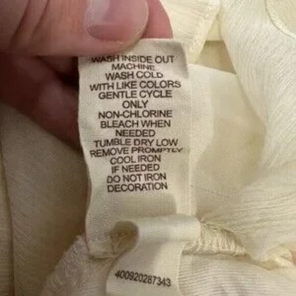 Mudd Cream Lace Prairie Blouse Size Medium Cottagecore Cute Pretty Chic - Picture 13 of 13